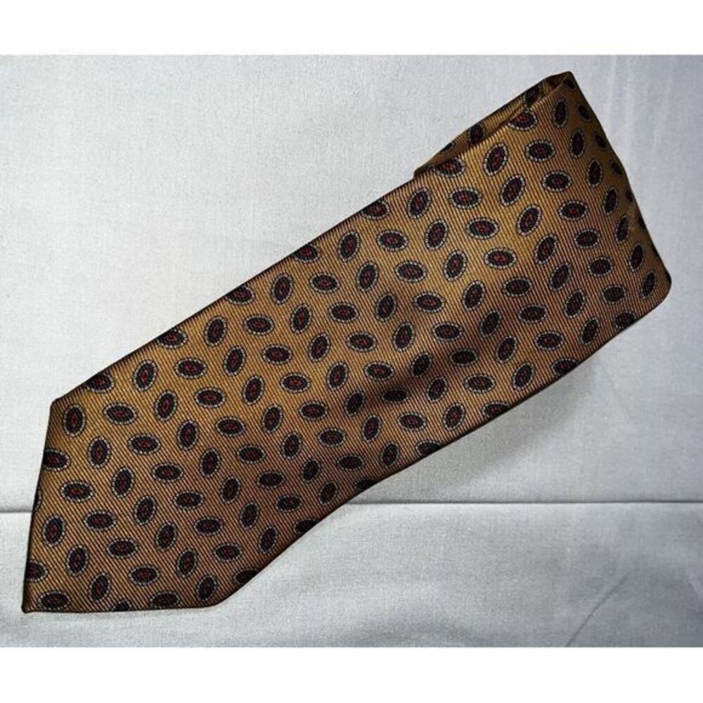 Brooks Brothers Makers Gold/Red‎  Silk Men's Neck Tie 4"x60"